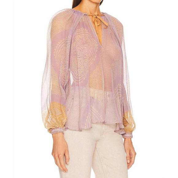 NEW ULLA JOHNSON pauline blouse in lotus - Picture 3 of 4